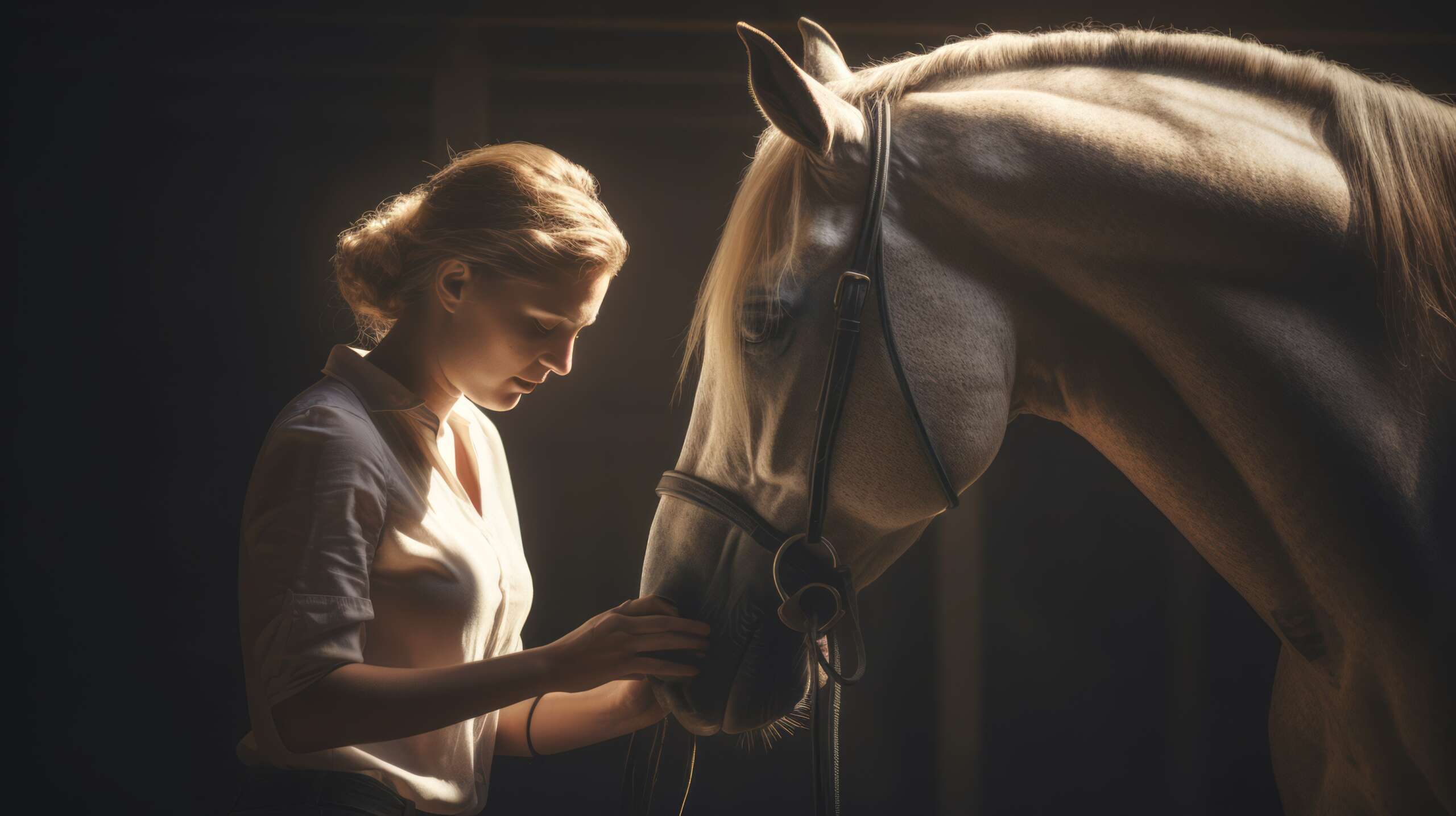 picture of woman with horse